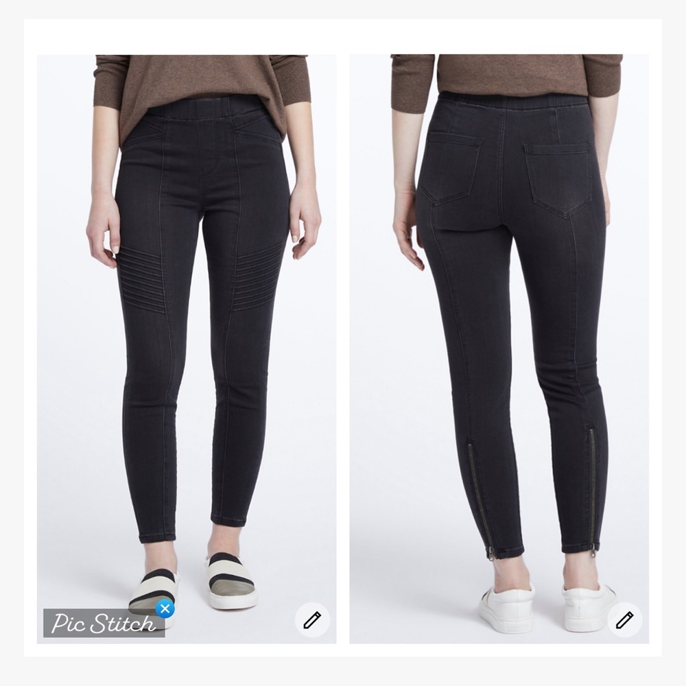 Liverpool Chloe Moto Pull On Jeans in Naples Wash